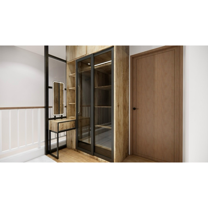 (hanya resi) Wardrobe industrial bahan PVC board