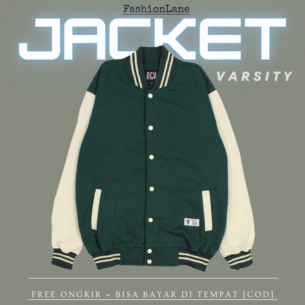 Jaket Varsity Polos Outerwear Varsity Jacket Baseball Pria & Wanita Distro Jaket Bomber Varsity