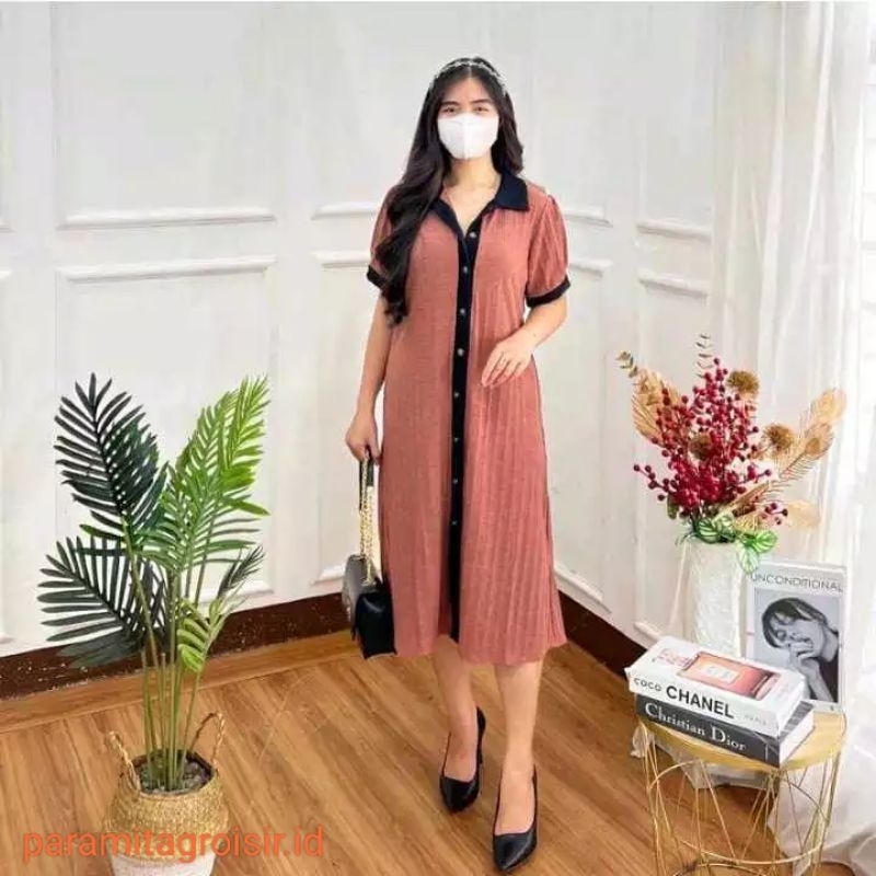 Dres Natal/ Dress Cantik/Dress Pesta / Dress Wanita Kekinian 2021 / Dress Korea / Dress Gereja / Dre