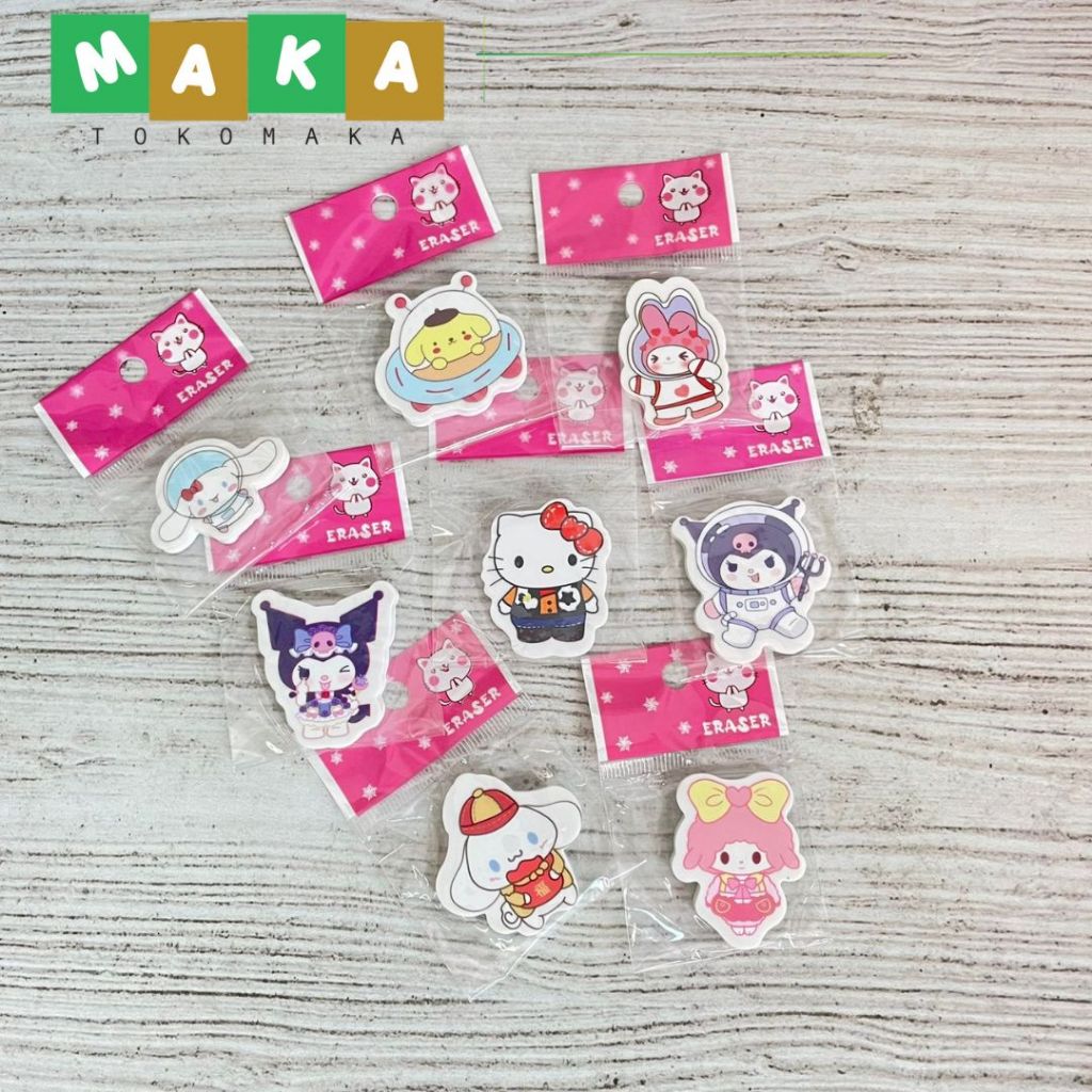 

PENGHAPUS GEPENG SANRIO ER-1243 hapusan pensil hello kitty kuromi penghapus melody cinamoroll perlengkapan alat tulis kantor sekolah