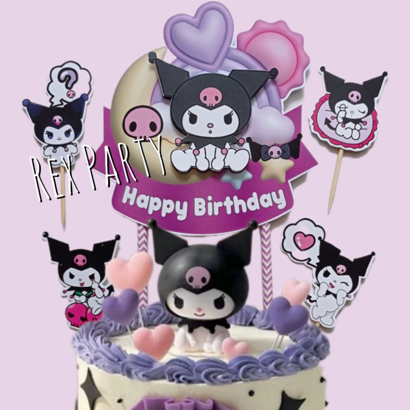 Kuromi Cinnamoroll Cake Topper / Cinnamoroll figure/ Kuromi Cake Topper /Kuromi figure/ Hiasan Kue C