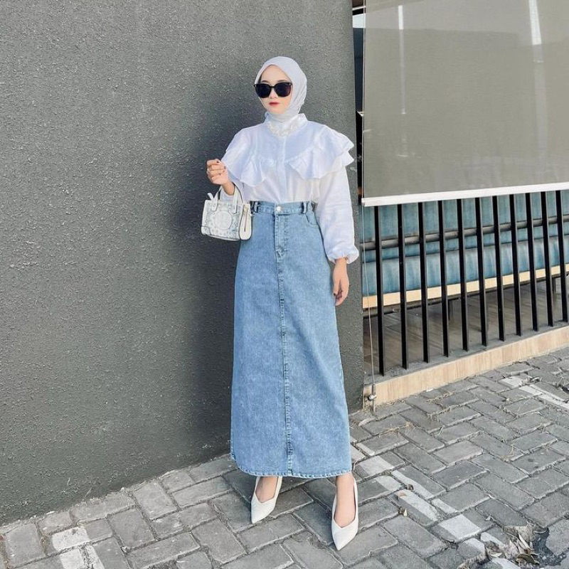 Rok Theana Jeans Premium Terbaru - Rok Sepan Jeans