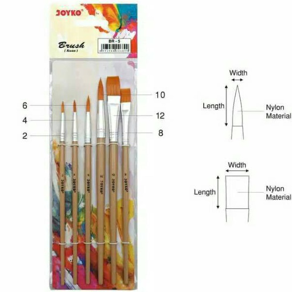 

Produk Keren BRUSH KUAS CAT AIR CAT MINYAK LUKIS ACRYLIC JOYKO 1SET