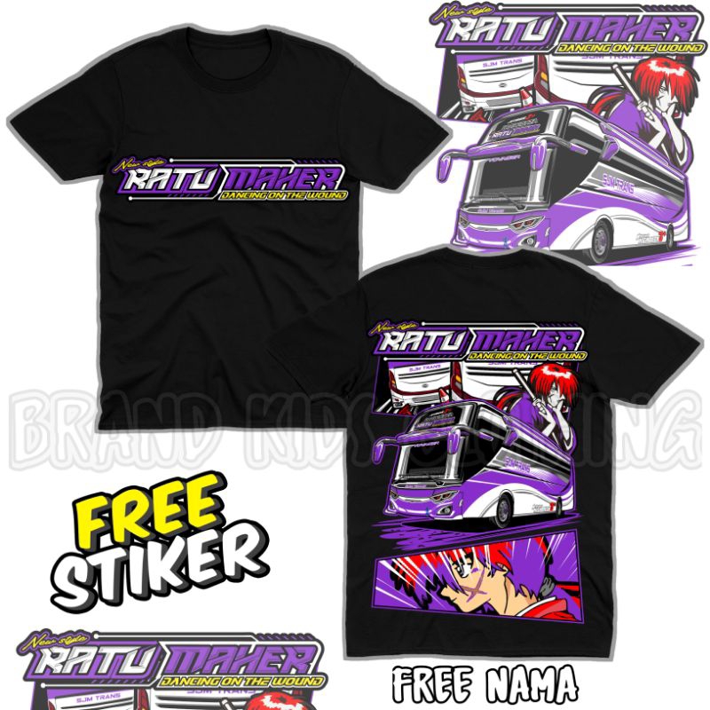 Bisa cod Baju Kaos Anak Anak Bus Ratu Maher Bus Telolet Basuri Pakaian Baju Anak Bus Mania jet bus 5