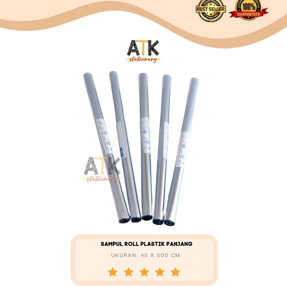 

Best Promote Sampul Buku Mika Roll Plastik Panjang 45X5 Cm atk