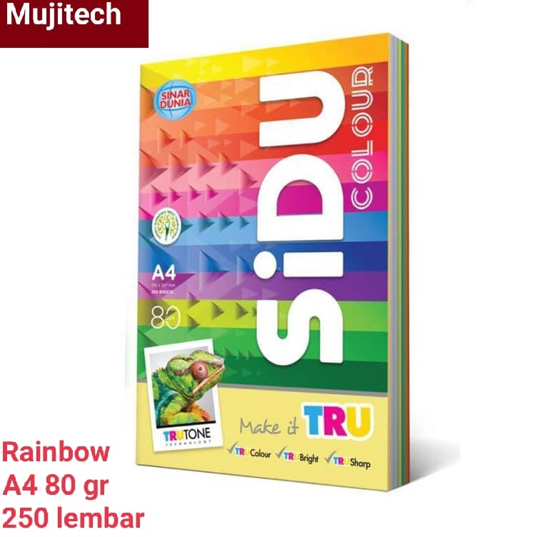 

Super Deals SIDU KERTAS HVS WARNA RAINBOW A4 8 GR 25 LEMBAR 1 WARNA