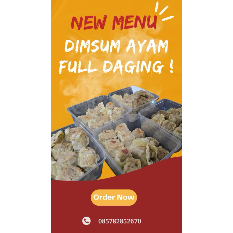 

DIMSUM PREMIUM HALAL FULL DAGING AYAM ORIGINAL KEMASAN FROZEN HOMEMADE