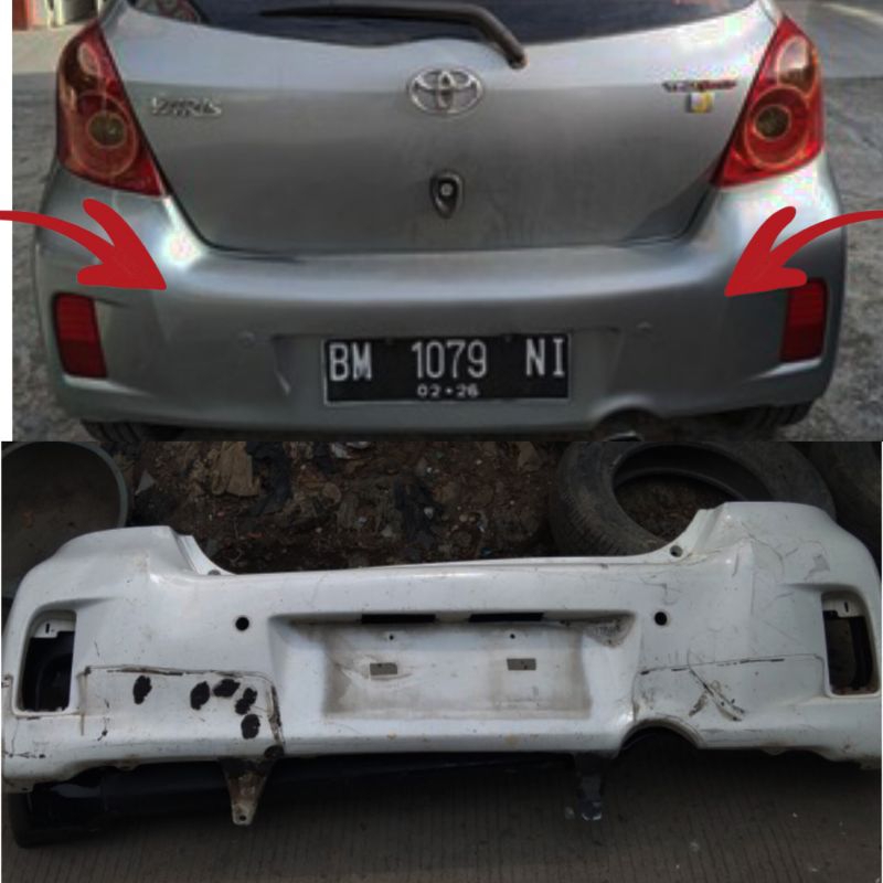 bumper bemper belakang Toyota Yaris 2012 2013 original