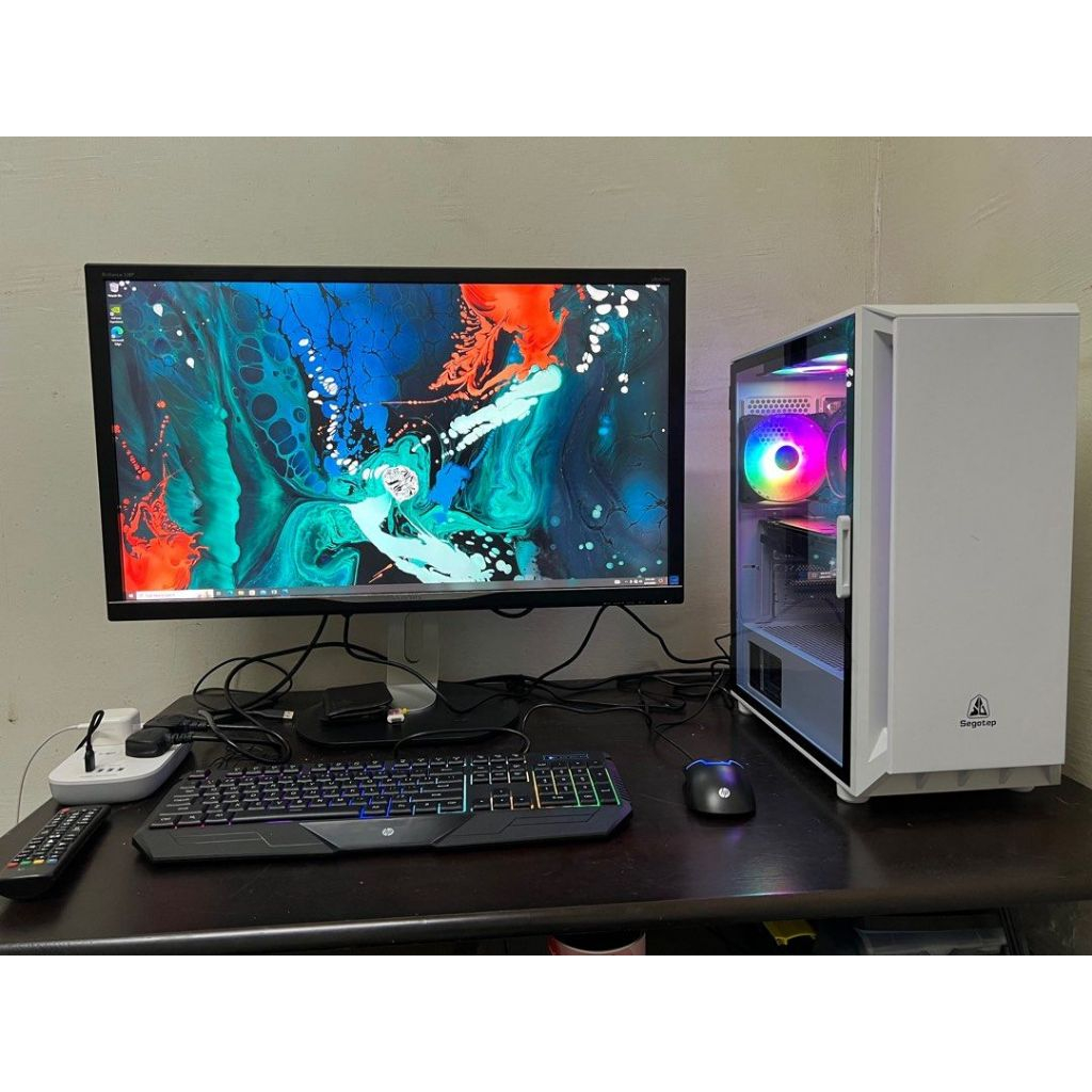 fullset pc gaming design render core i5 3470 vga 2gb ddr5 gt 1030 ram 16gb ssd 128gb hdd 500gb monit