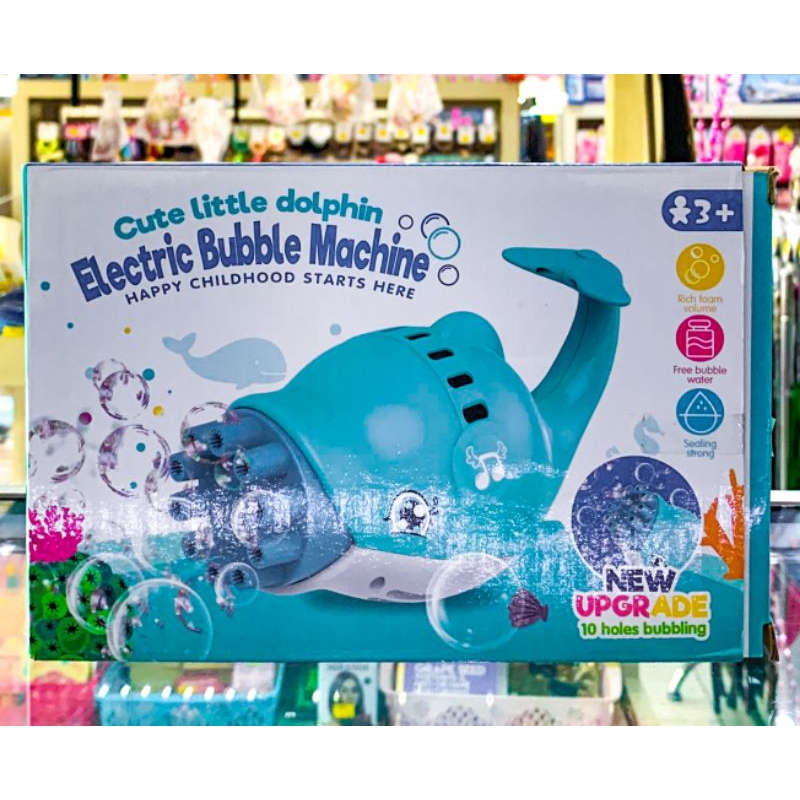 Mainan Anak Dolphin Gatling Bubble Gun / Gelembung Blower Electric
