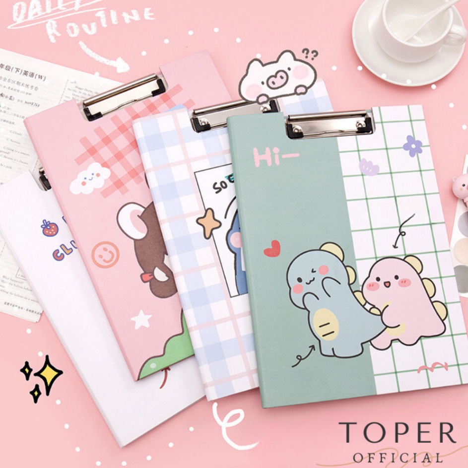 

Baru Viral TOPER Papan Clipboard With Cover Papan Ujian Papan Jalan Aesthetic Karakter Lucu