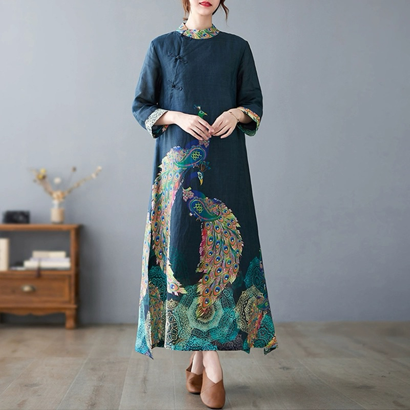 Titania Peacock Dress - China style Imlek