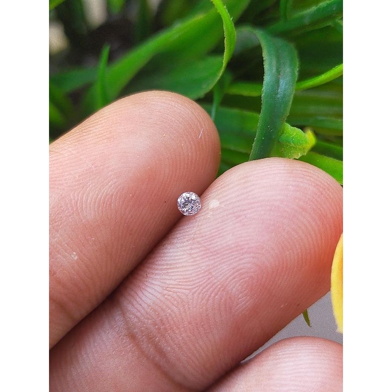 Asli Natural Berlian Putih Eropa,Berlian Banjar Blink Blink Brt -+ 0,05 dan 0,06 crt / 2,4 mm dan 2,