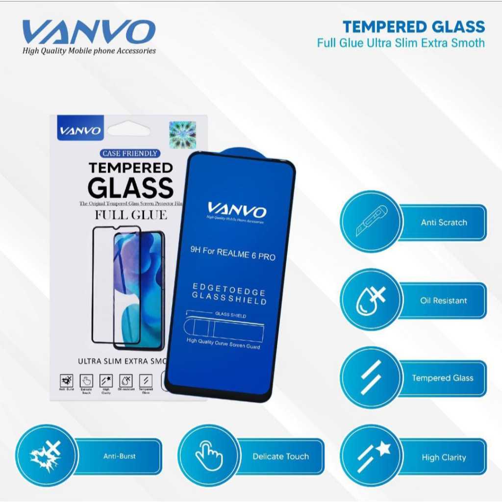 TEMPERED GLASS VANVO DIMENSI OPPO  A1K/C2 A32 A33/A53/A54/A55 A33T/NEO 7 (5) A37/NEO 9 A3S/V9/F7/Y81