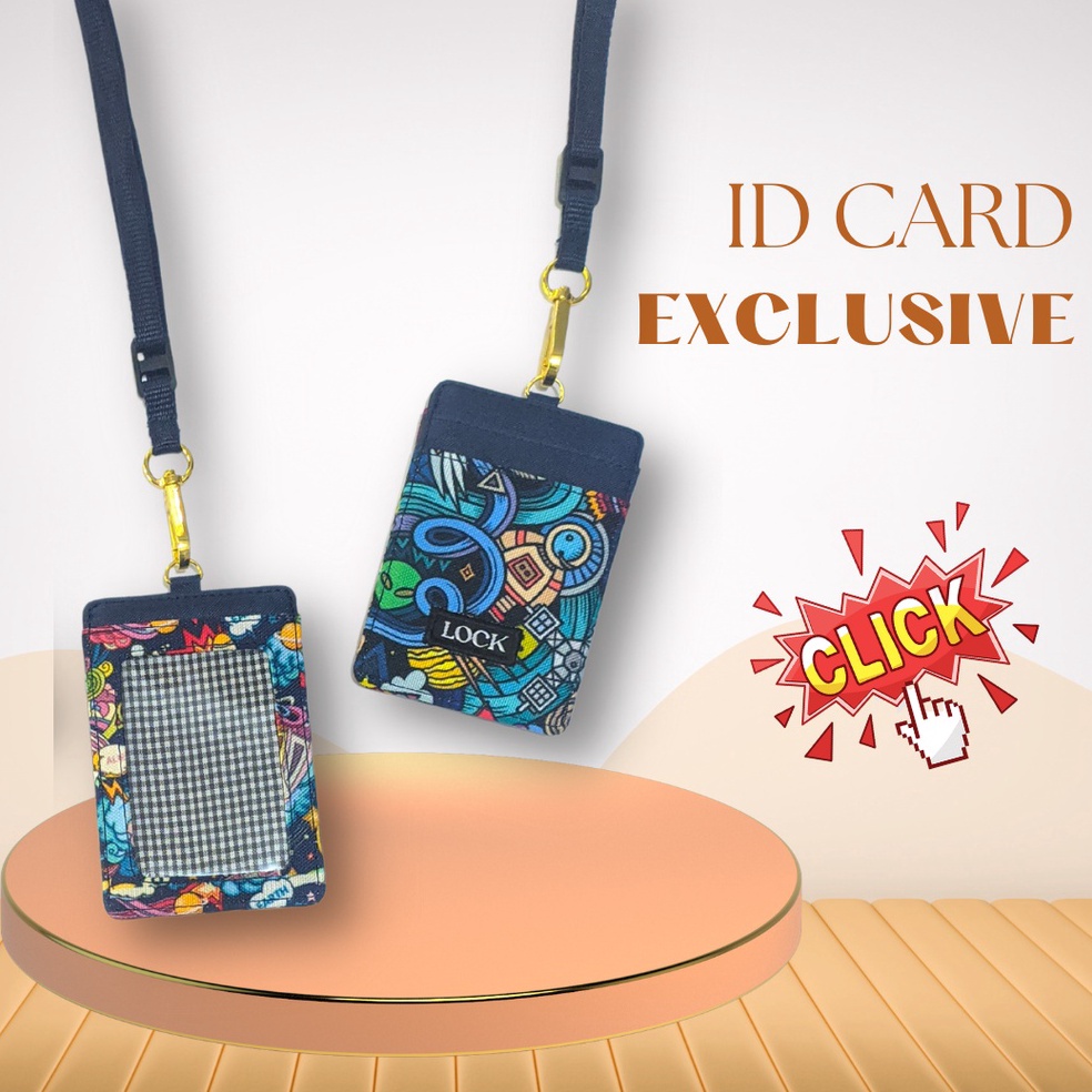 

KODE B17F Gantungan ID Card Kantor Kasual Kalung Name Tag Holder Lanyard Anti Air Pria Wanita LS6