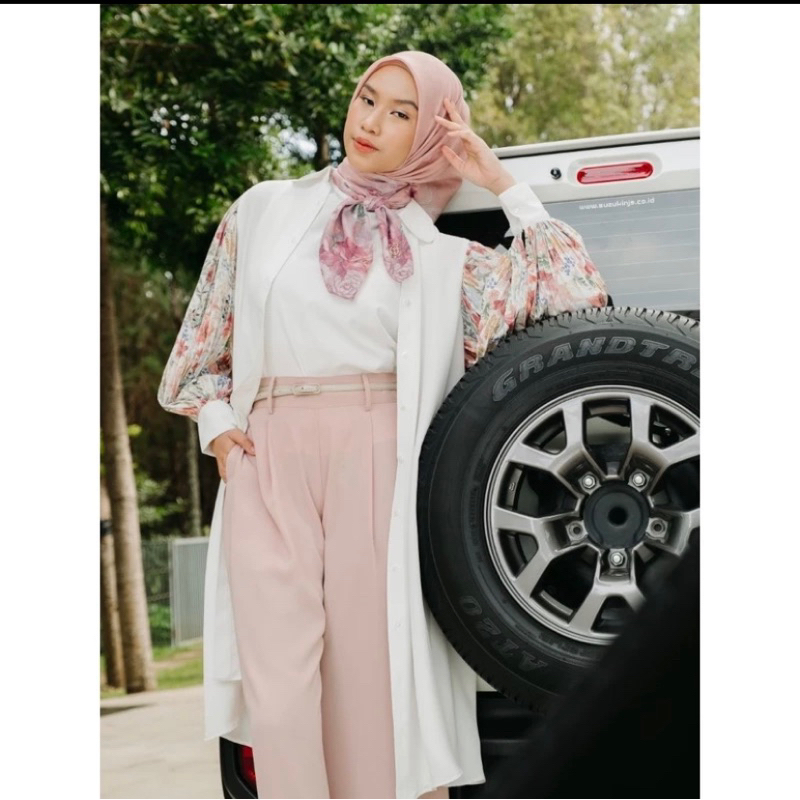 ZOYA ZAZIE MIDI DRESS- Tunik cantik bunga bunga dari zoya