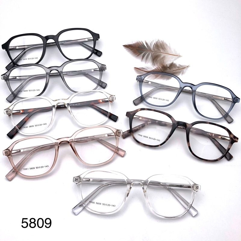 Nnkacamata frame oval plastik 5809 pria wanita