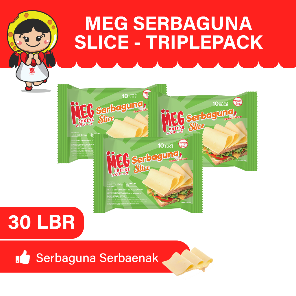 

MEG Keju Serbaguna Slice 10 slices - 3pcs