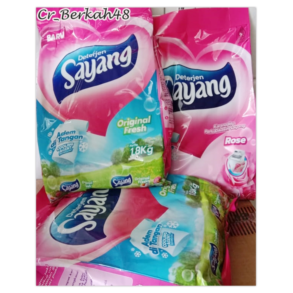 deterjen sayang 1,8kg/detejen sayang bubuk 1.8kg/sayang detergent bubuk 1.8kg/sayang detergent 1.8kg