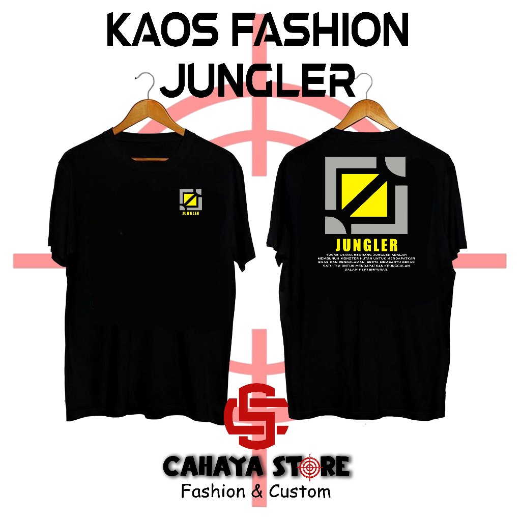 (CAHAYASTORE888375) - Kaos Distro Motif Role JUNGLER Mobile Legend Bang-Bang / Pria & Wanita (Unisex