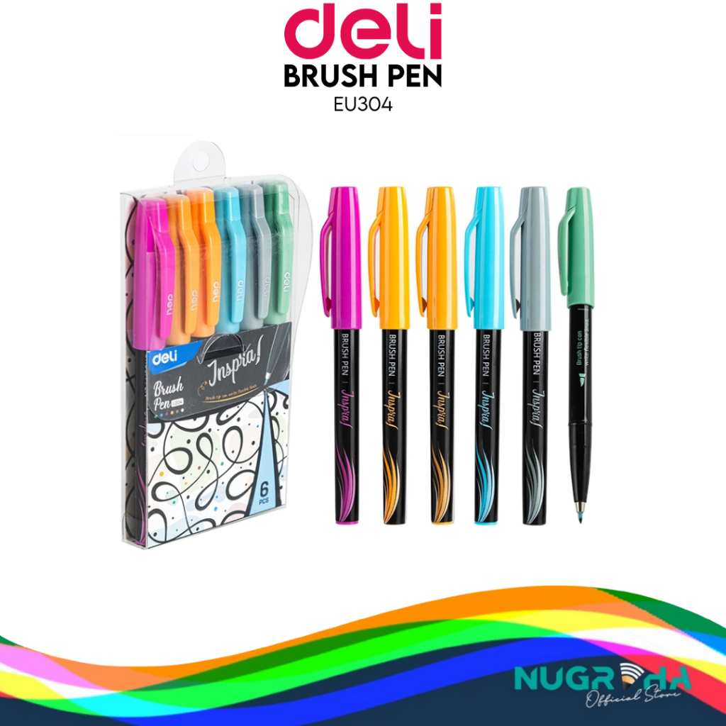 

Brush Pen / Kuas Pen Deli 6 Warna - EU304