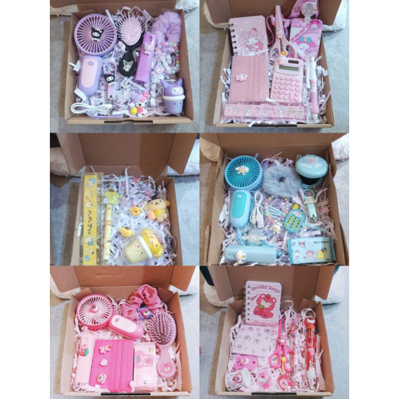 

KIANDAA.ID [READY] Hampers Lotso Custom isi sendiri Karakter Lotso Kuromi Cinnamoroll Melody pochacho hampers set hadiah anak wisuda sempro seminar set gift cute box package lucu makassar scrunchie aksesoris dompet pulpen atk stationery gelang cincin