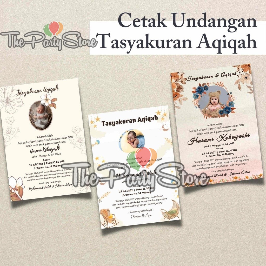 

Cetak Stiker/Kartu Undangan Tasyakuran Aqiqah