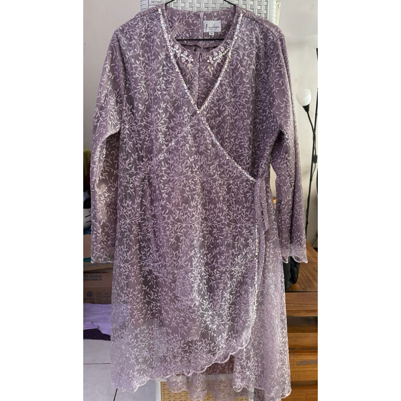 Almahyra Looks Tunik Lace Lilac Preloved