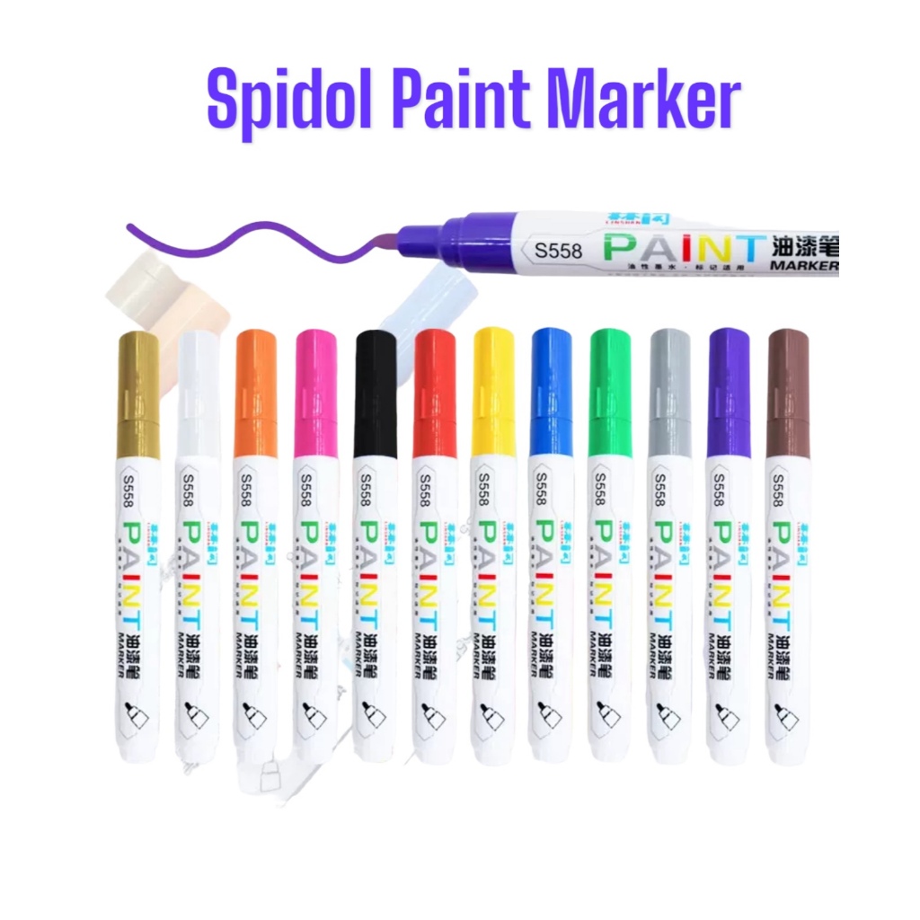 

Spidol Marker warna permanen Spidol Ban Paint Marker serbaguna