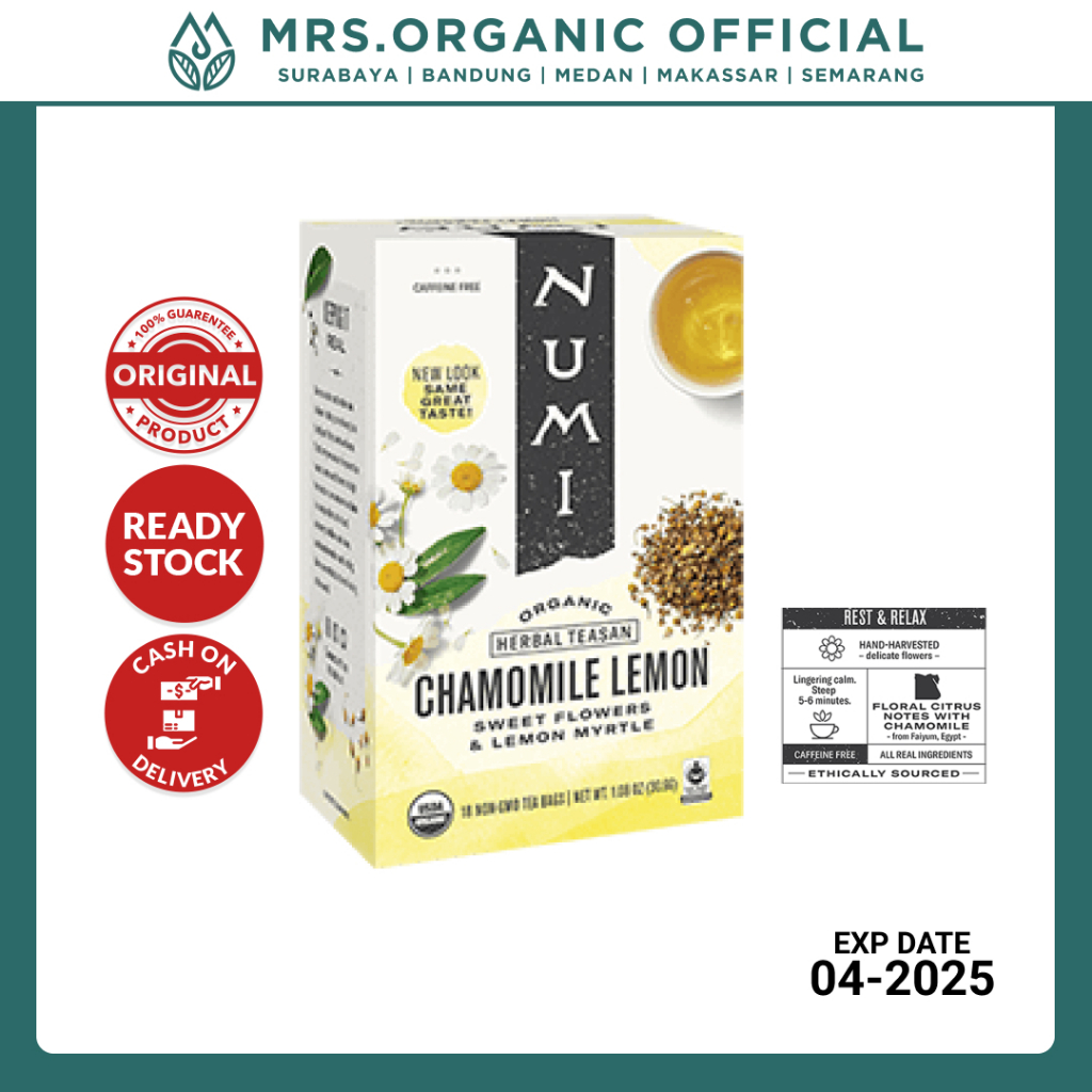 

Teh Celup Organik Organic Chamomile Lemon Tea Numi 30.6 g