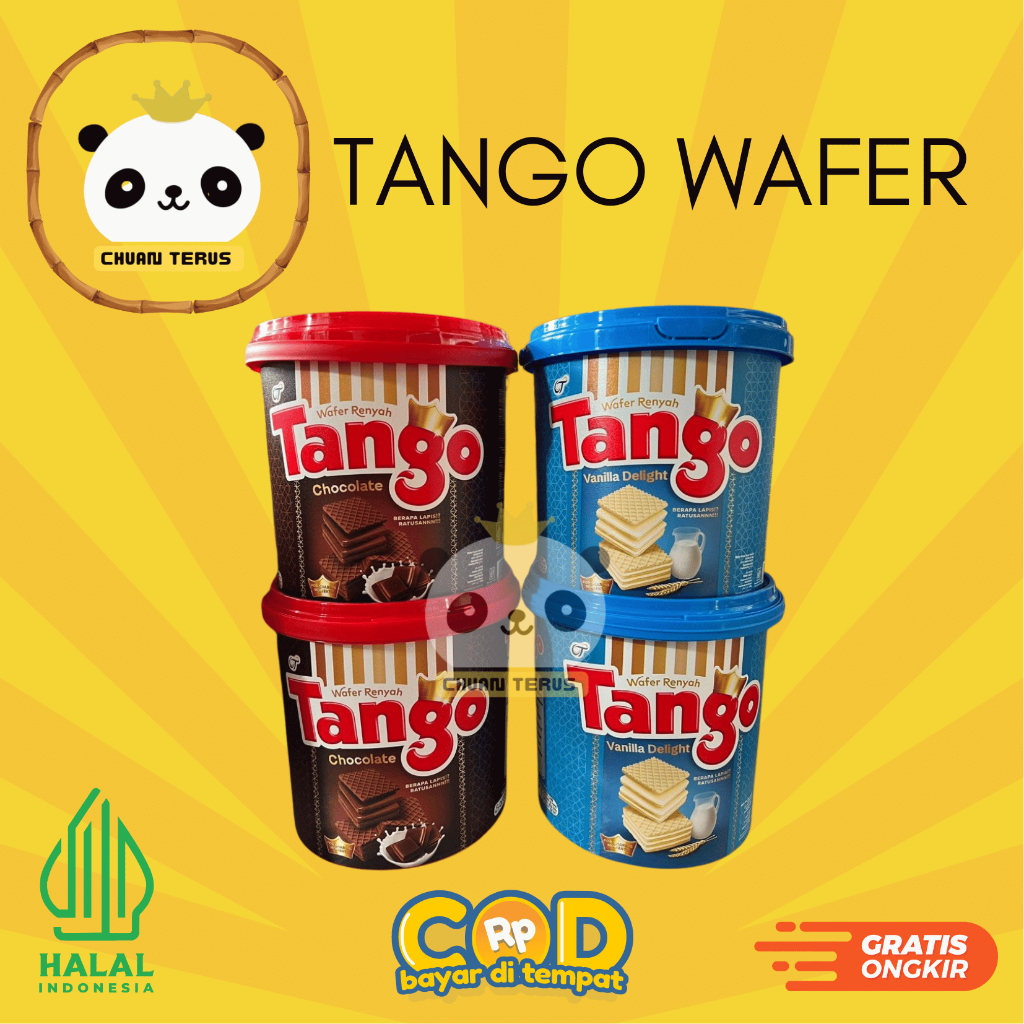 

Wafer Tango Coklat Ember PVC Wafer Tango Timba Vanilla 240 Gram Jajan Parcel Hampers Lebaran