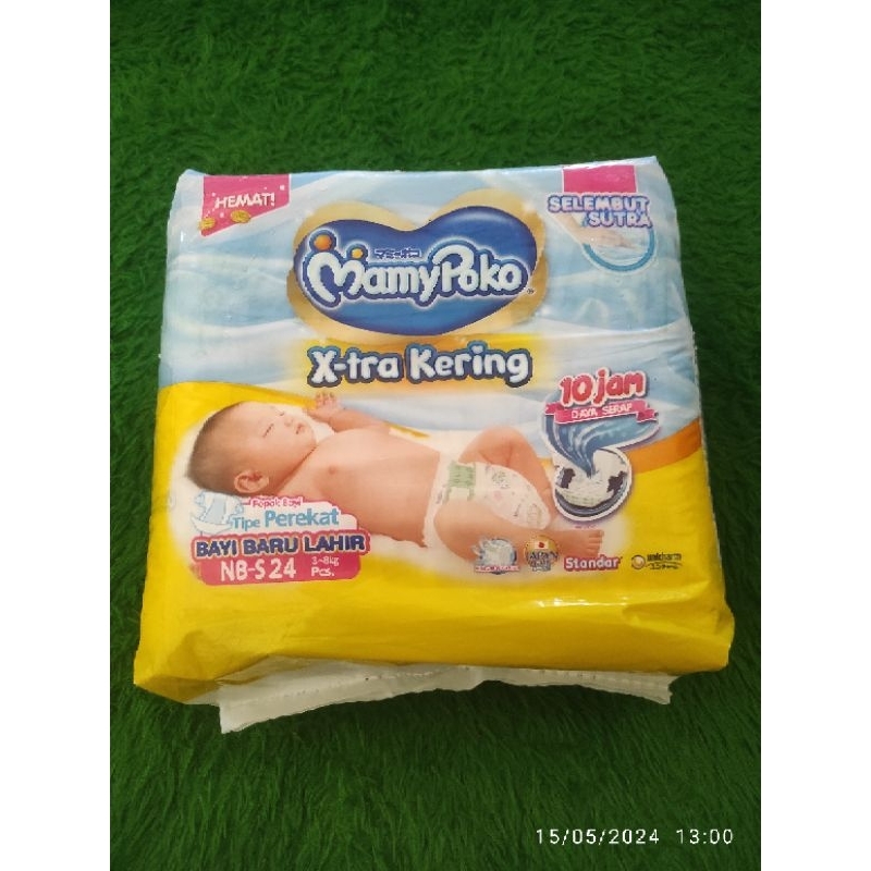 Promo popok bayi MamyPoko Xtra Kering tipe perekat bayi baru lahir nbs24 pampers anak