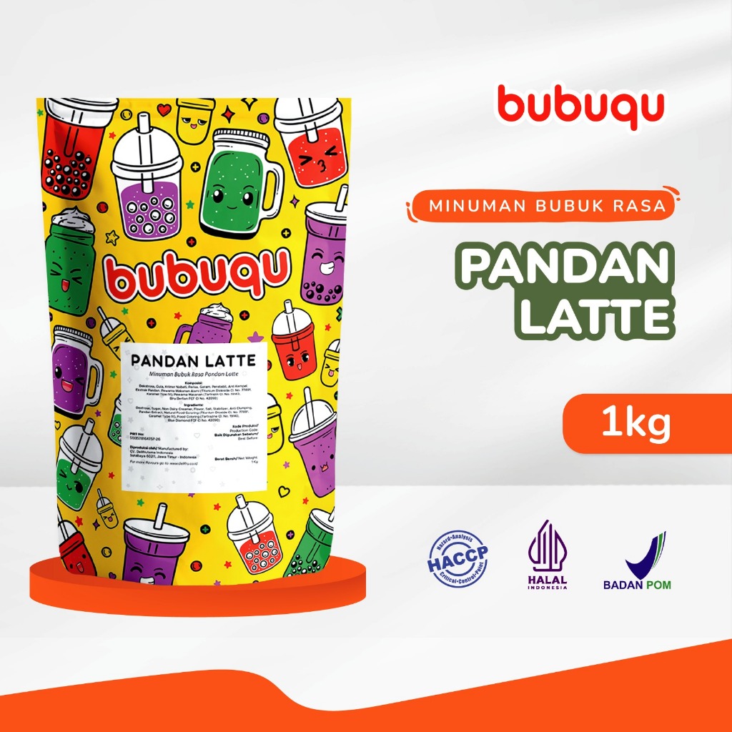 

Powder Drink Pandan Latte Bubuqu 1 Kg - Bubuk Minuman Pandan Susu