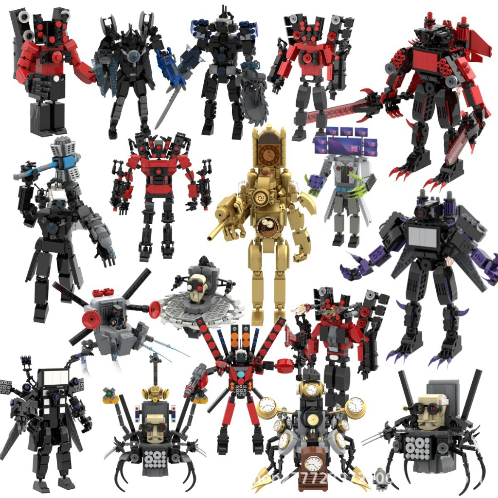 Upgrade✨✨Skibidi Toilet Titan King Monitor Model Building Blocks Mainan Edukasi Titan Tv Man/Bricks Besar/Cameraman/Clock Man Titan /Cameraman Titan/Skibidi Toilet /Skibidi Toilet/Skibidi Toilet/Clock Man Titan/Skibidi Toilet