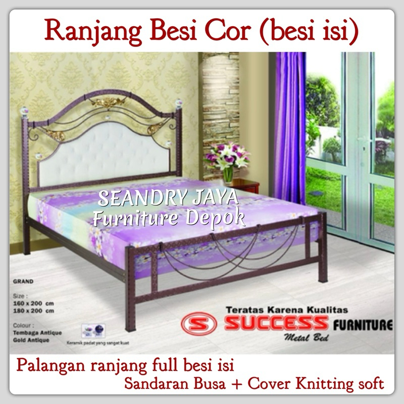 RANJANG BESI MINIMALIS /TEMPAT TIDUR BESI MINIMALIS/KNOCK DOWN/KEKINIAN/KASUR/PROMO MURAH/SEANDRY JA