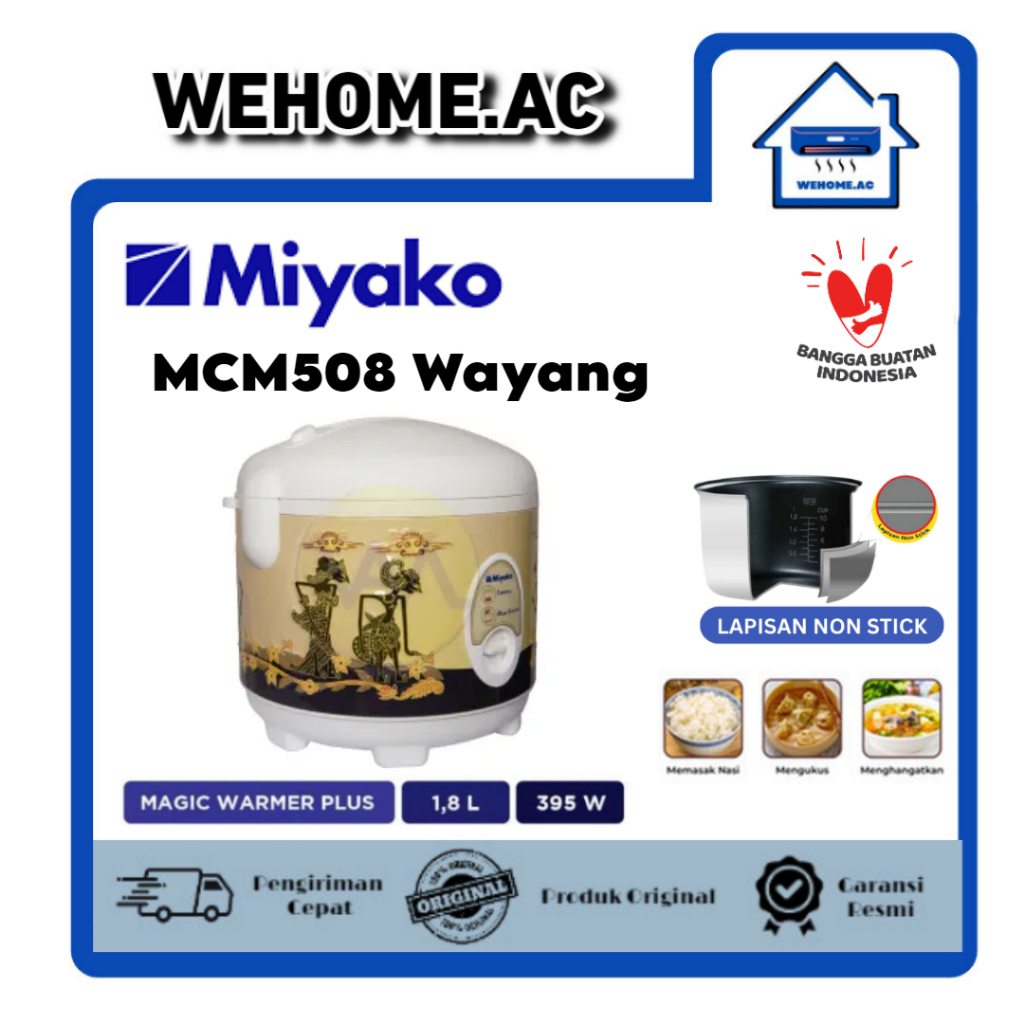 Rice Cooker Miyako MCM508 Wayang Magic Com Miyako 1,8 Liter
