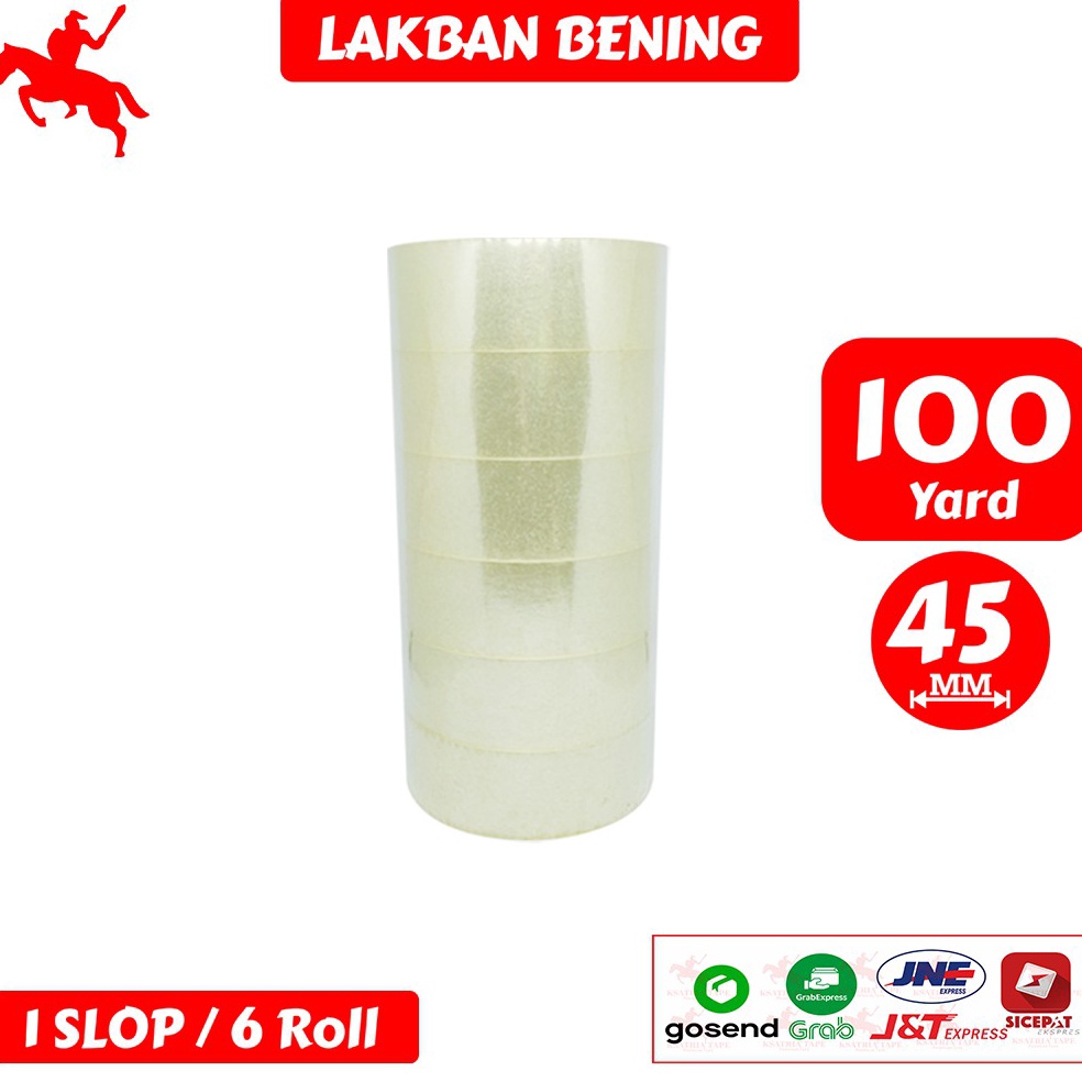 

KODE D4O5 Lakban OPP Tape Lakban Bening KSATRIA Tape 1 Yard 1 Slop