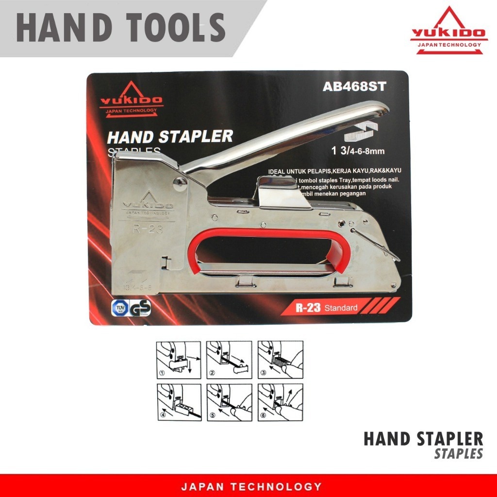 

Staples Tembak R23 Gun Tacker Stapler Staples Perekat Powerfull YUKIDO BELTER isi staples 8mm dan 6mm