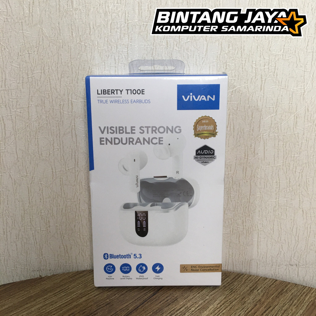 TWS Earphone Headset Bluetooth Vivan Liberty T100E