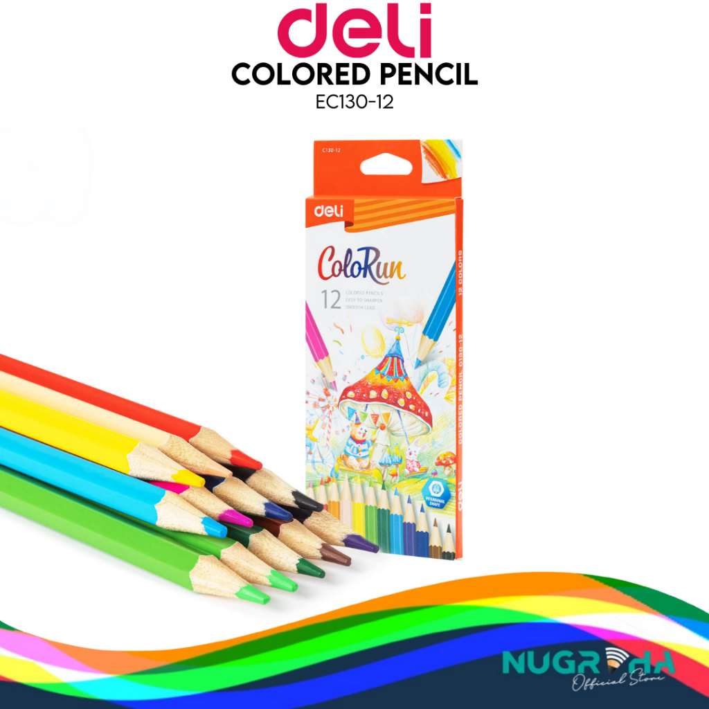 

Pensil Warna Colored Pencil Panjang Colorun Deli C130 12 Warna