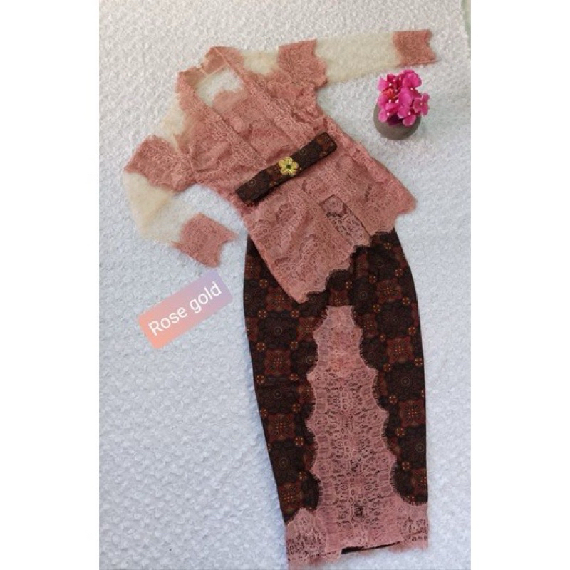 SETELAN KEBAYA RANGRANG BALI ROK MODIFIKASI (TANPA DALAMAN)