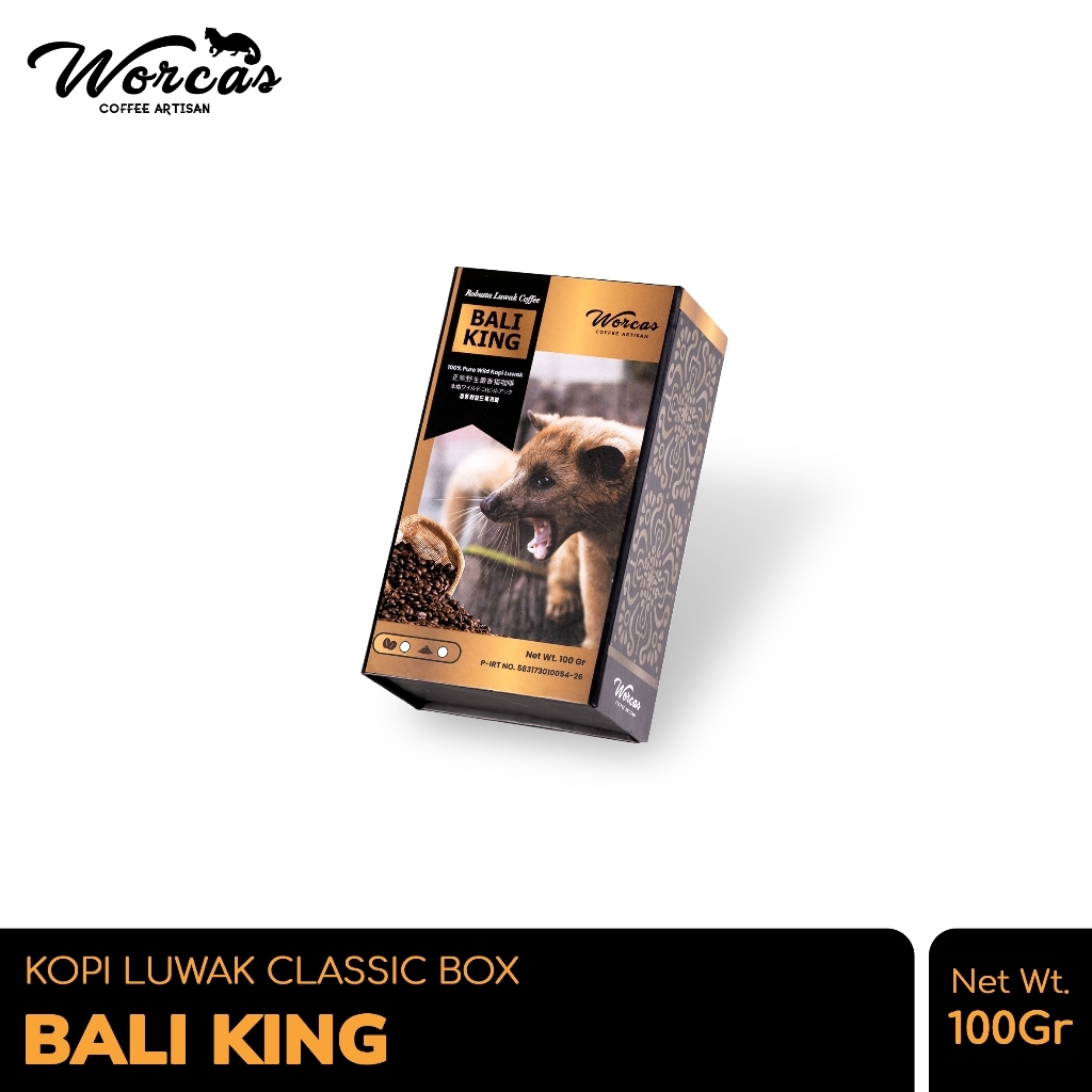 

WORCAS Kopi Luwak Liar Bali King 100gr - Classic Box