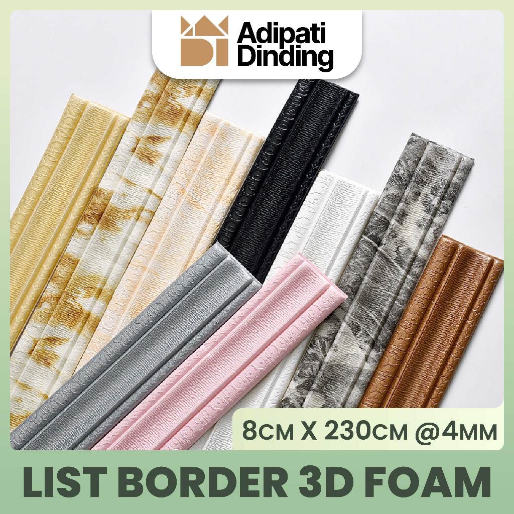 Wallpaper Border 3D Foam Dinding / Wall Border Foam 3D / List Border Foam 3D Motif Elegant