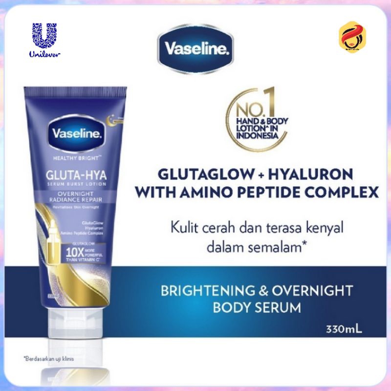 Vaseline Gluta-Hya Body Serum Overnight Radiance Repair
