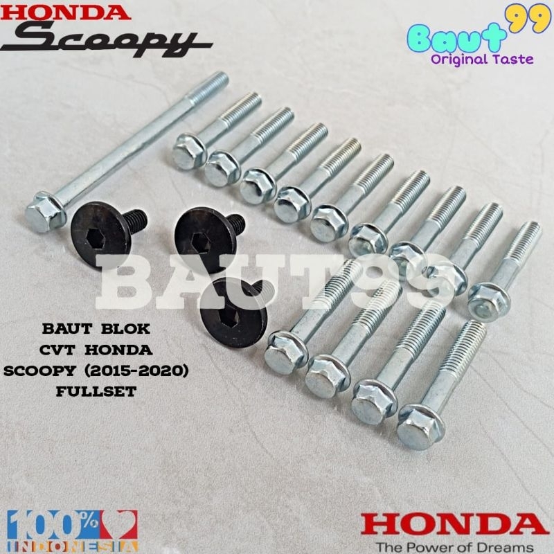 Baut Fullset Blok CVT Honda Scoopy (2015 - 2020)