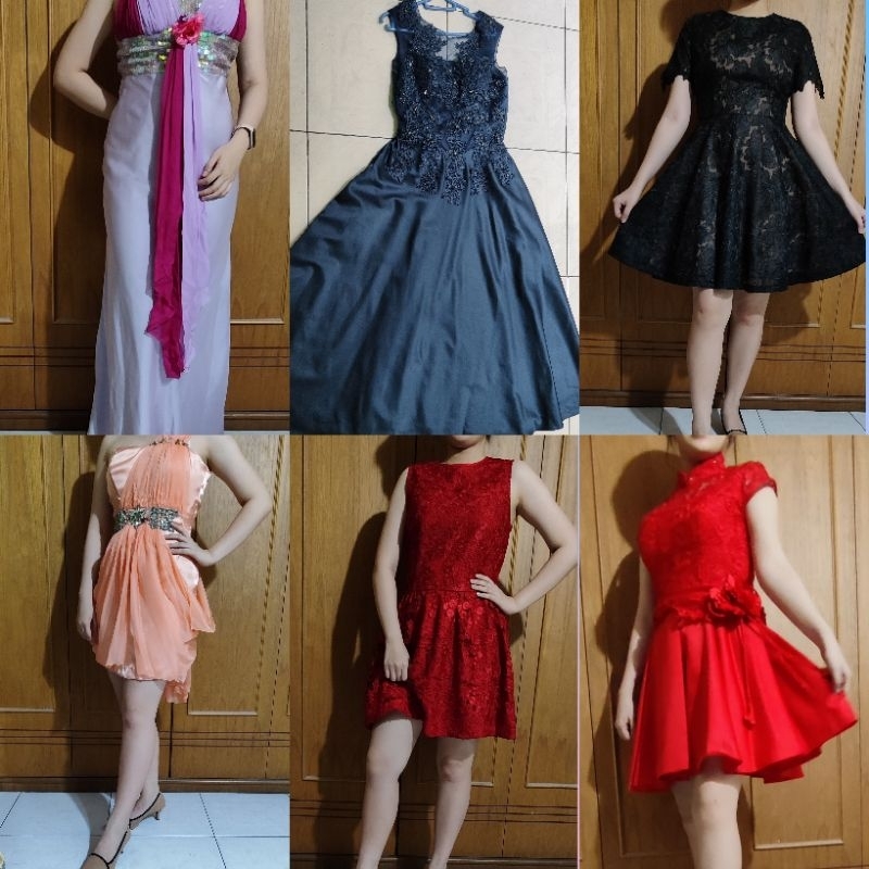 Gaun pesta mewah preloved