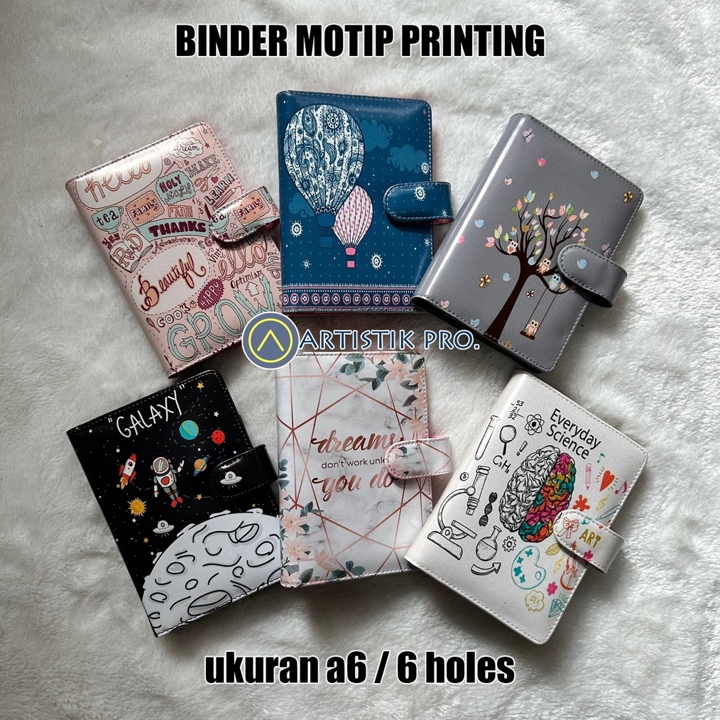 

Binder Motip Printing Ukuran A66 holes Bahan Kulit Sintetis ART W2K9