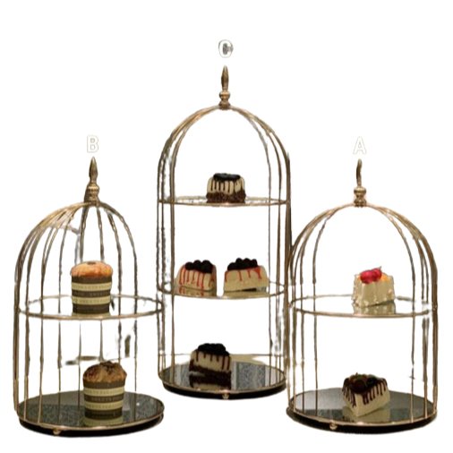 Mademoiselle Liem Wide Opened Bird Cage Cake Stand Dekorasi Makanan