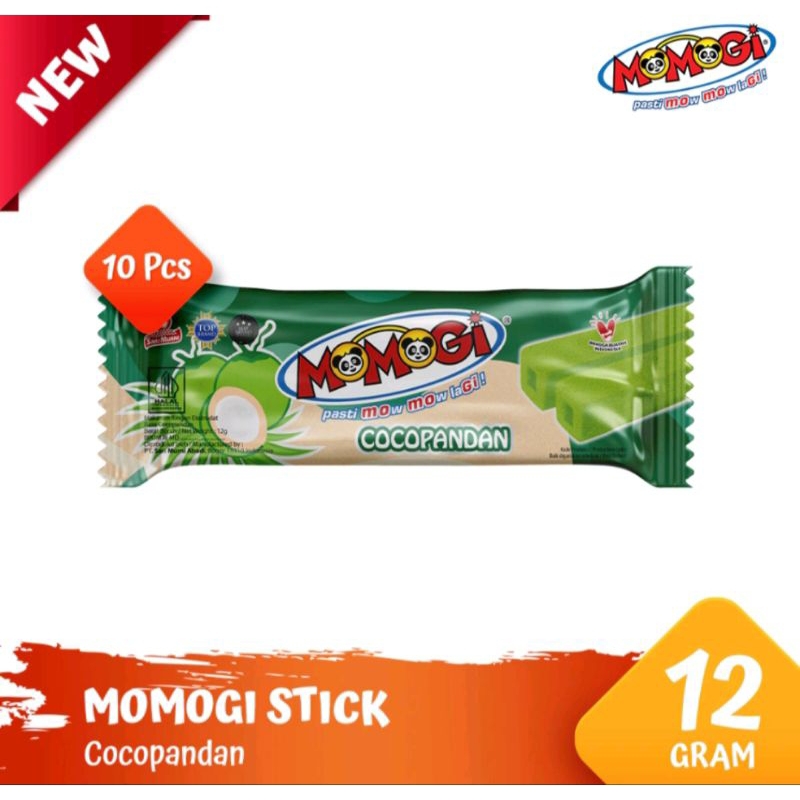 

Momogi Stick Rasa cocopandan Long 1box isi 10pcs