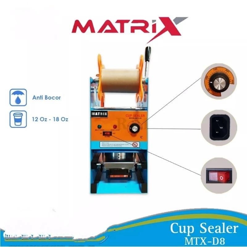 cup sealer matrix/mesin press cup matrix 12-18oz MTX-D8